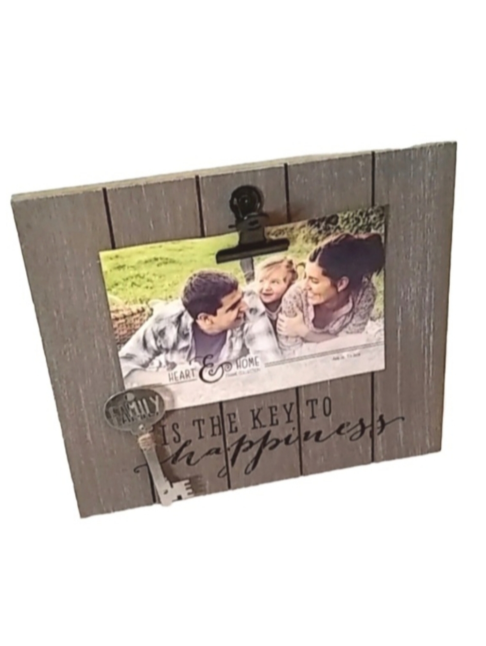 Heart & Home Family Is The Key To Happiness Photo Frame | EUC